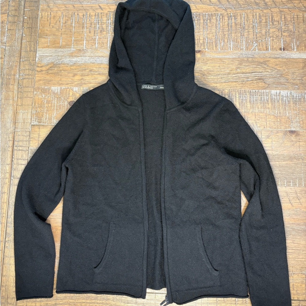 Lord & Taylor Black Cashmere Sweater